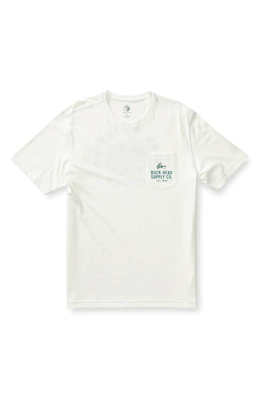 NEW DUCK HEAD men's catch of the day t-shirt in soft white